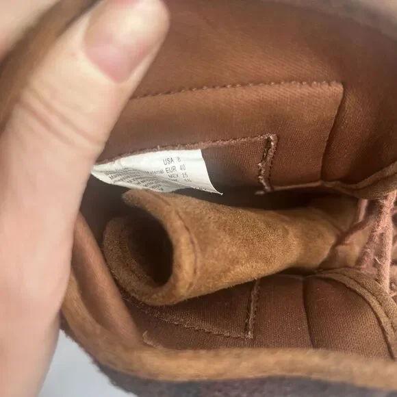 American Eagle Brown Lace Up Plaid Contrast Ankle Bootie Size 8 - Picture 6 of 10